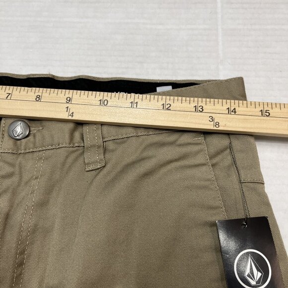 Volcom Shorts Mens 28 Vmonty Khaki Chino Casual Stretch Outdoor‎ Comfort Beach - Picture 4 of 8